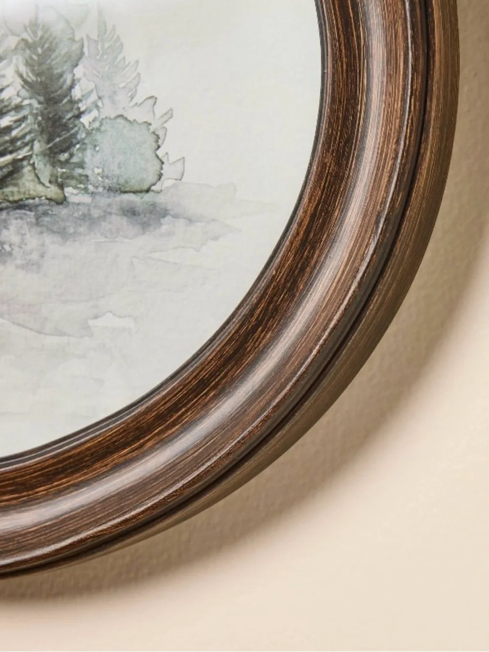 10x12” Oval Framed Watercolor Trees Wall Art- Hearth & Hand with Magnolia